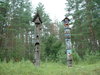 Carved poles