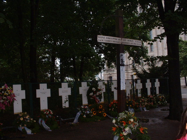 Memorial to those killed tring to get over wall to West Berlin